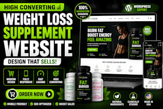 design a high converting weight loss supplement website