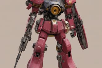 draw mecha robot,armor,gundam in anime or realism style