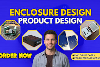 design 3d printable products, electronics pcb enclosure cases for 3d printing