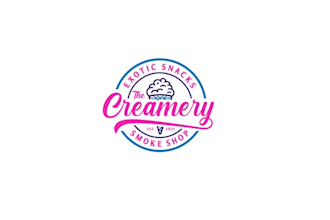 design creamery smoke shop logo