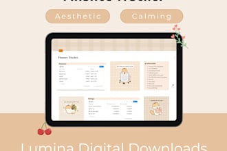 create an aesthetic finance tracker for expenses, saving bills and subscriptions