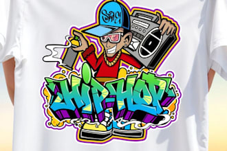 create high quality hip hop and graffiti art logo