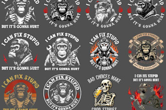 do vintage custom monkey mechanic and gorilla logo