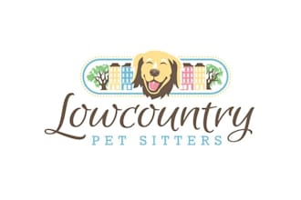 make attractive low country logo for our pet sitting service