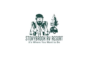design adventure outdoor resort campground logo