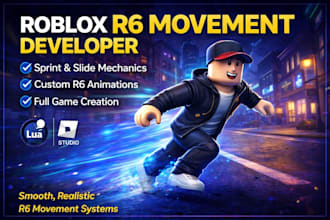 r6 movement, roblox full game development, roblox game developer, roblox game