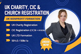 register your UK charity, cic or cio, church with the charity commission fast
