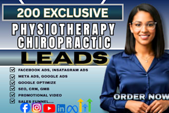verified physiotherapy leads, chiropractic, physiotherapy leads, google ads