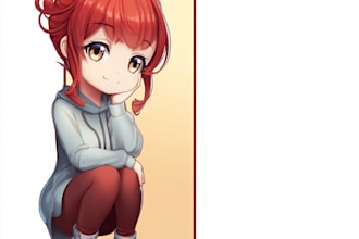 paint a fabulous anime or vtuber banner youtube, twitch, twitter, etc