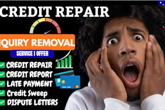 remove errors from your credit report, late payment, collection, remove inquiry