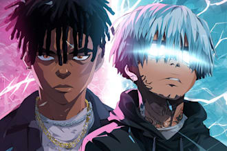make you a cartoon anime cover art