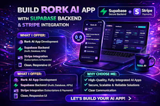 build rork ai app with supabase backend and stripe integration