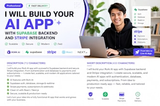 build rork ai app with supabase backend and stripe integration