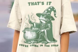 create retro t shirt frog logo