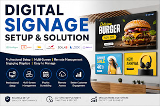 setup digital signage optisigns yodeck screencloud novisign scala look garlic