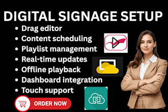 setup digital signage optisigns yodeck screencloud novisign scala look garlic