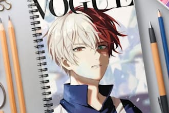 create aesthetic custom anime notebook covers