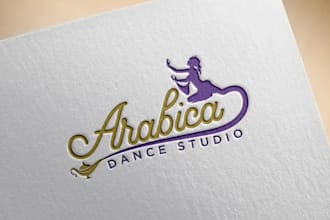 design unique tango rock gymnastic and dance logo