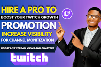 twitch live stream promotion to increase twitch live stream viewers and chatters