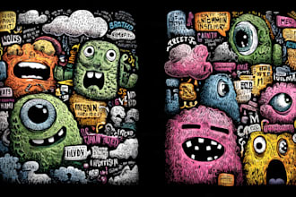 create vector doodle illustrations for you