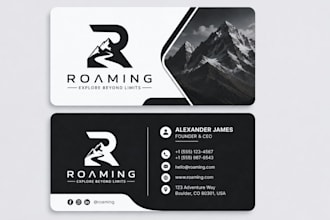 create company card and business card design for your brands