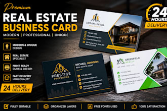 create company card, real estate and business card design