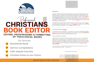 edit, proofread, and format your christian book or novel for KDP