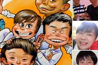 create a cartoon portrait based on a photo