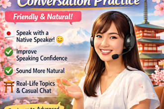help you improve your japanese speaking through real conversation practice