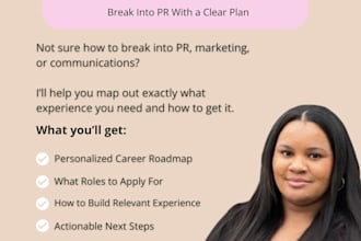 help you break into PR and marketing with a career plan
