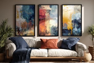 make mid century modern digital wall art for you