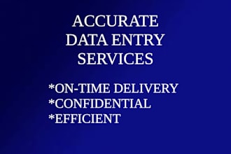 do accurate data entry
