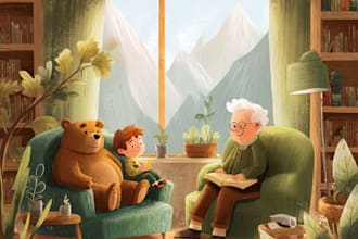 children book illustration and children book illustration