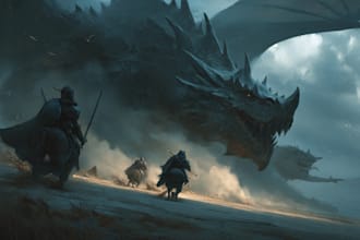 draw fantasy art and concept art illustration