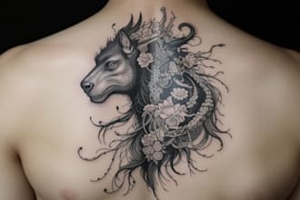 design a japanese style tattoo art