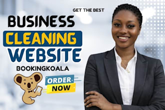 cleaning service website, house, office cleaning, booking koala website