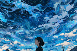 design stunning anime album cover art