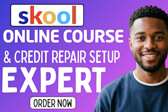 setup skool credit repair skool online community skool online course skool setup