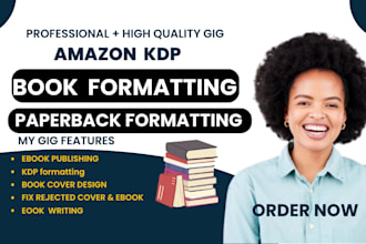 do professional book formatting for amazon KDP kindle paperback formatting poet