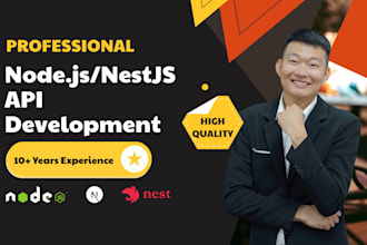 develop the backend using nodejs or nestjs apis