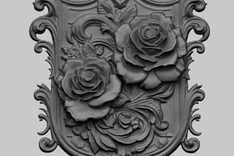 sculpt 3d ornamental reliefs,heavy decorative baroque sculpt,wall art,medallion