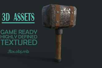 create game ready 3d assets and models for unity and unreal engine