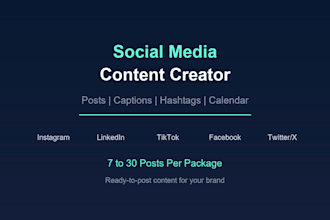 create engaging social media posts and content calendar