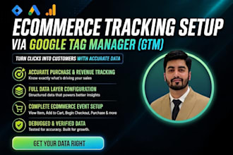 set up ga4 ecommerce tracking via GTM for woocommerce and custom sites