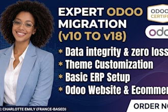 install migrate odoo v18 erp implementation odoo website ecommerce development