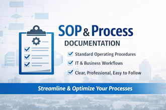 write sops, workflows, and process documentation