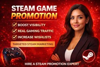steam game promotion to boost wishlist and game visibility