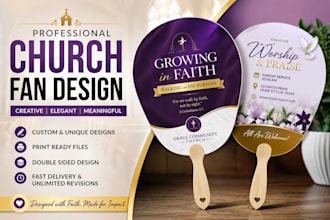 custom printed church fans for events, weddings and church