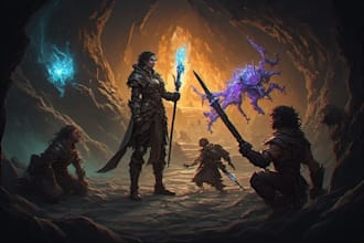 create warcraft fantasy dungeons and dragons illustrations