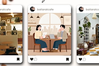 design instagram posts for your cafe